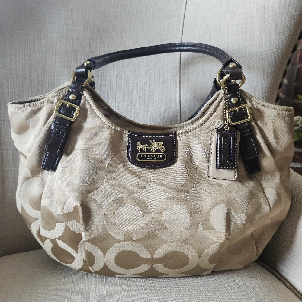 Coach Signature Maddison Sateen Abigail Satchel Shoulder Bag 18648